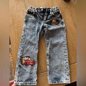 RARE SOLD OUT GAP SEWN DISNEY PIXAR CARS SKINNY JEANS 3T NWOT
